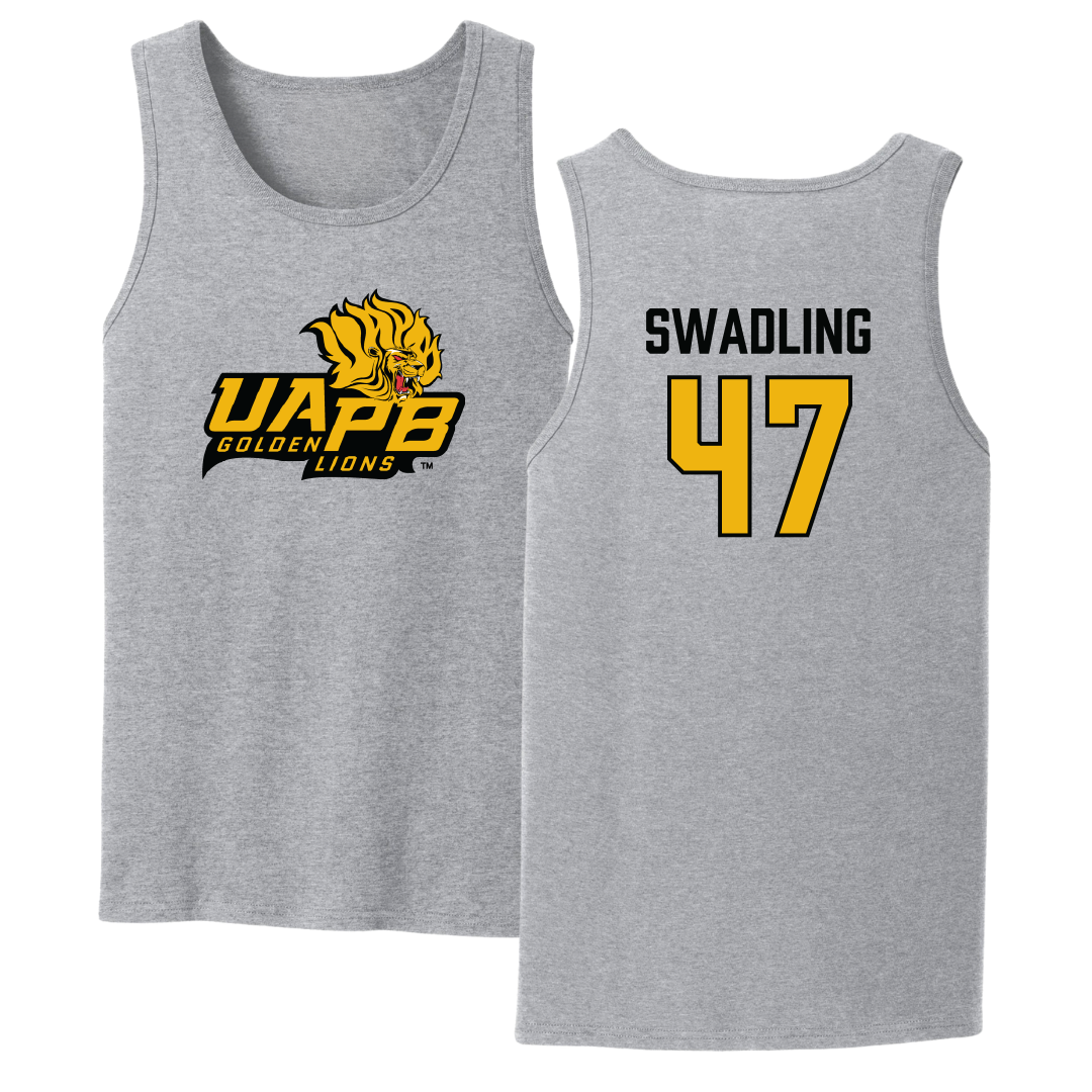 University of Arkansas-Pine Bluff Football Sport Gray Tank Top - #47 Andrew Swadling