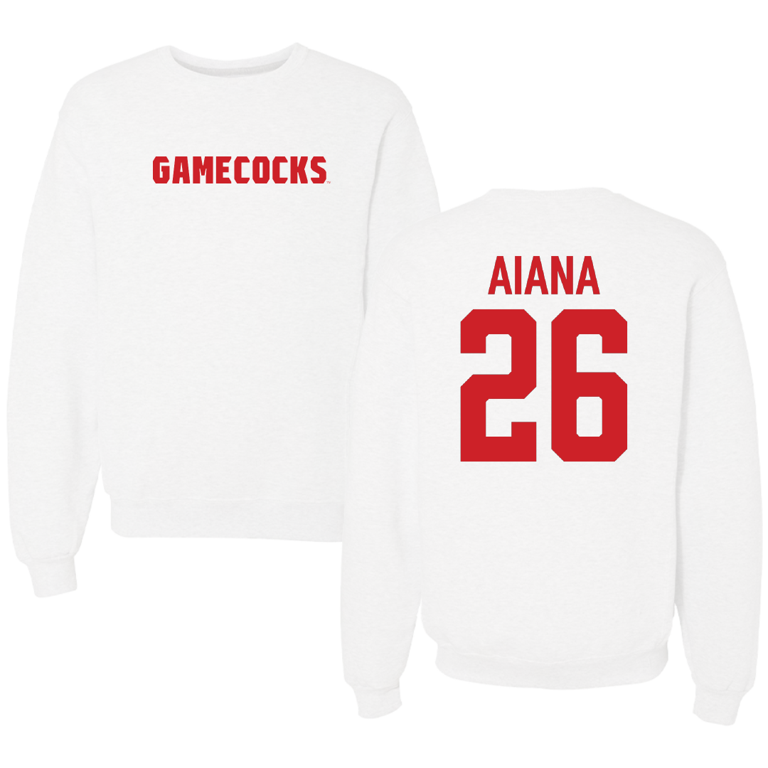 Jacksonville State University Volleyball White Crewneck - #26 Hana Aiana