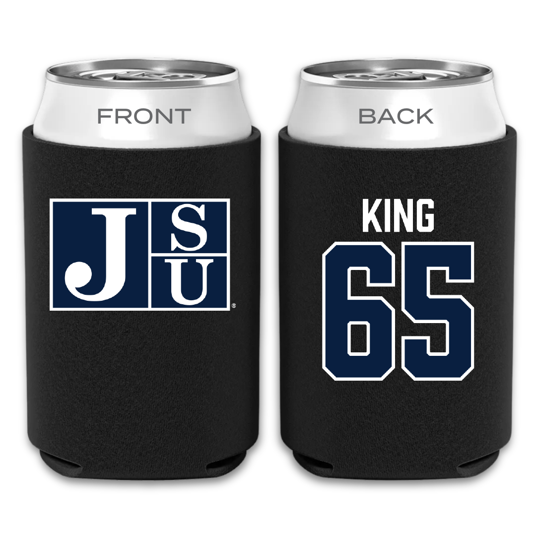 Jackson State University Football Black Can Cooler - #65 Jackson King