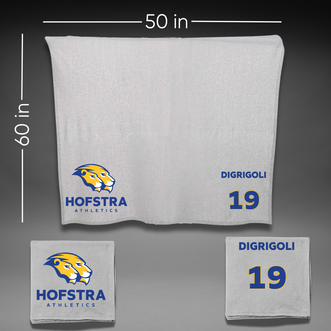 Hofstra University Baseball Gray Blanket - #19 Antonio DiGrigoli
