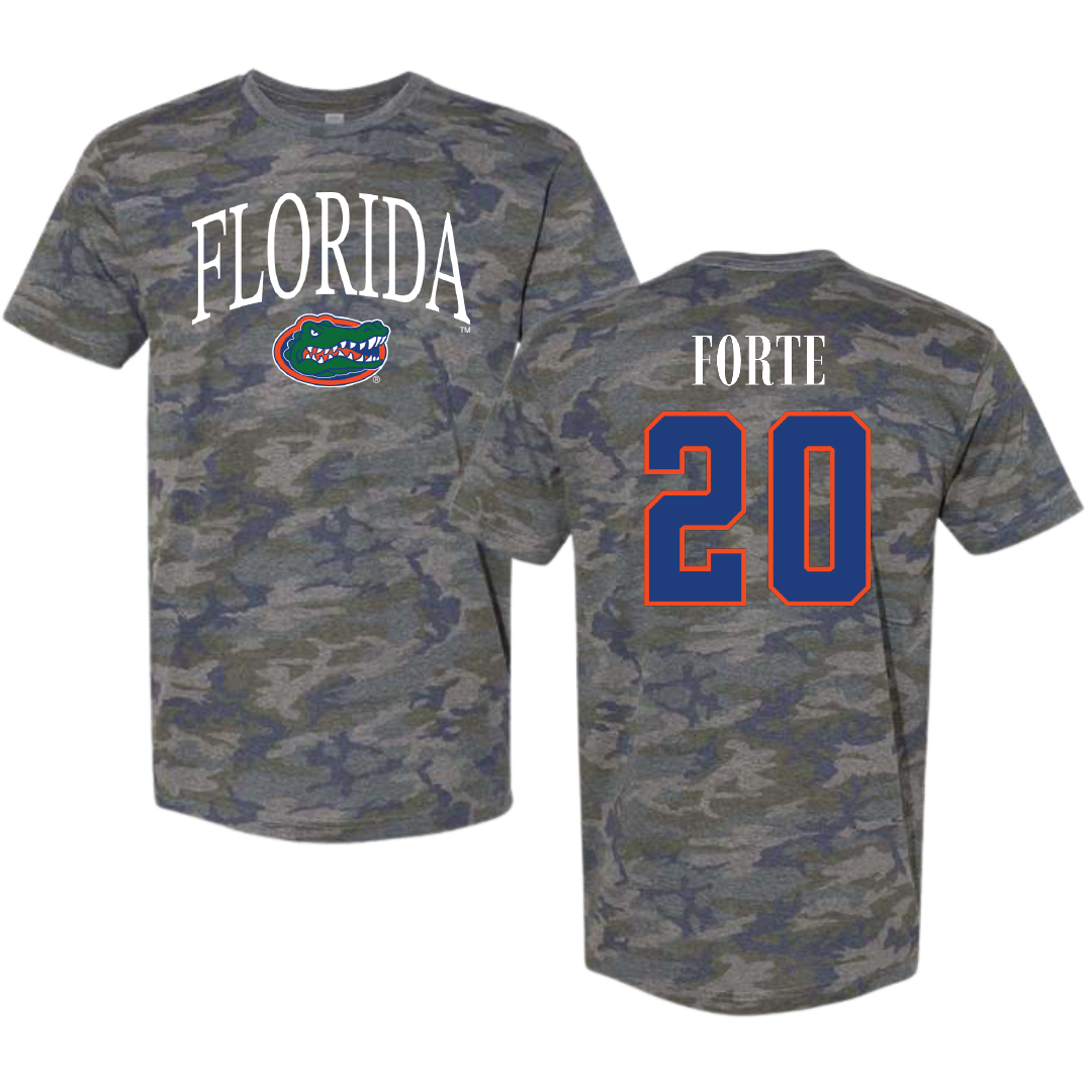 University of Florida Lacrosse Vintage Camo Tee - #20 Celeste Forte