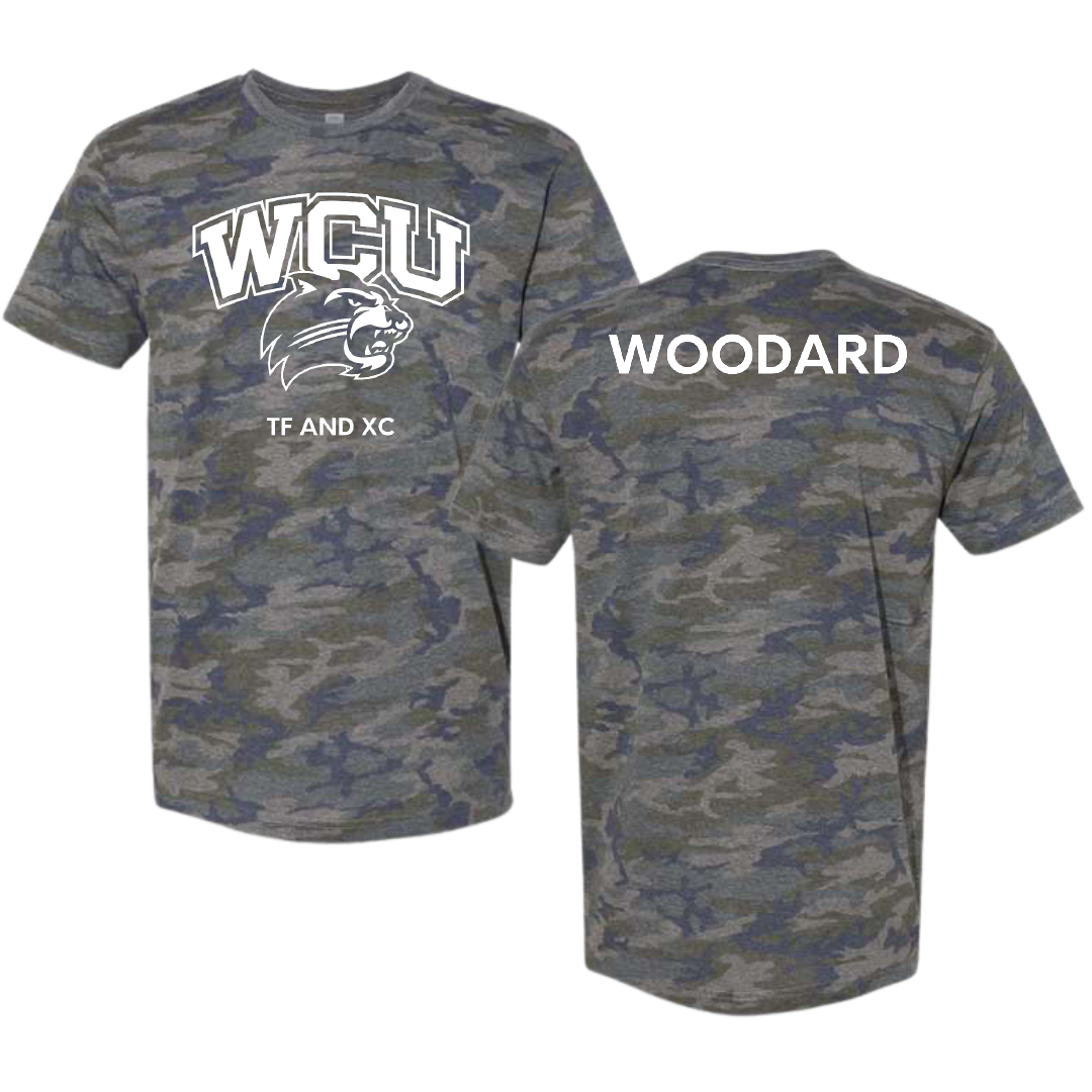 Western Carolina University TF and XC Vintage Camo Tee - Sky Woodard
