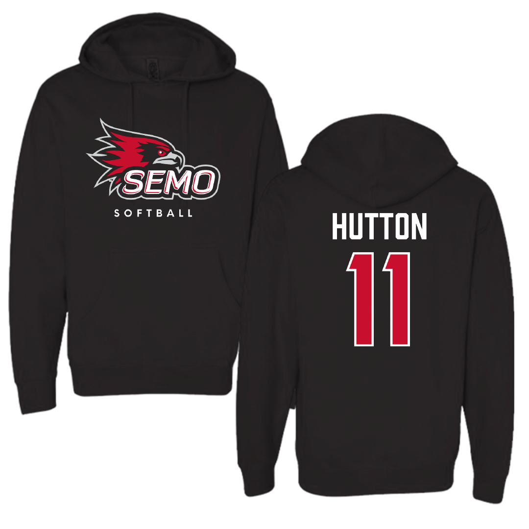 Southeast Missouri State University Softball Black Hoodie - #11 Kamden Hutton