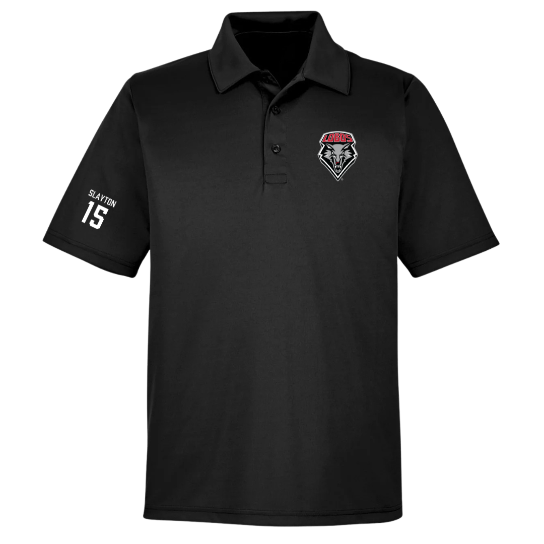 University of New Mexico Football Black Polo - #15 Xavier Slayton