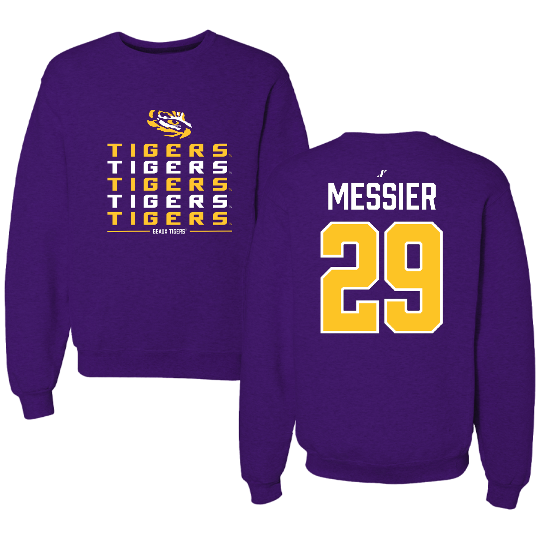 Louisiana State University Beach Volleyball Purple General Crewneck - #29 Amaya Messier