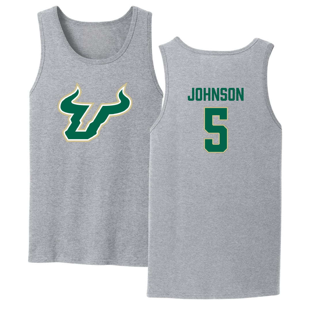 University of South Florida Volleyball Sport Gray Tank Top - #5 Tatiana Johnson