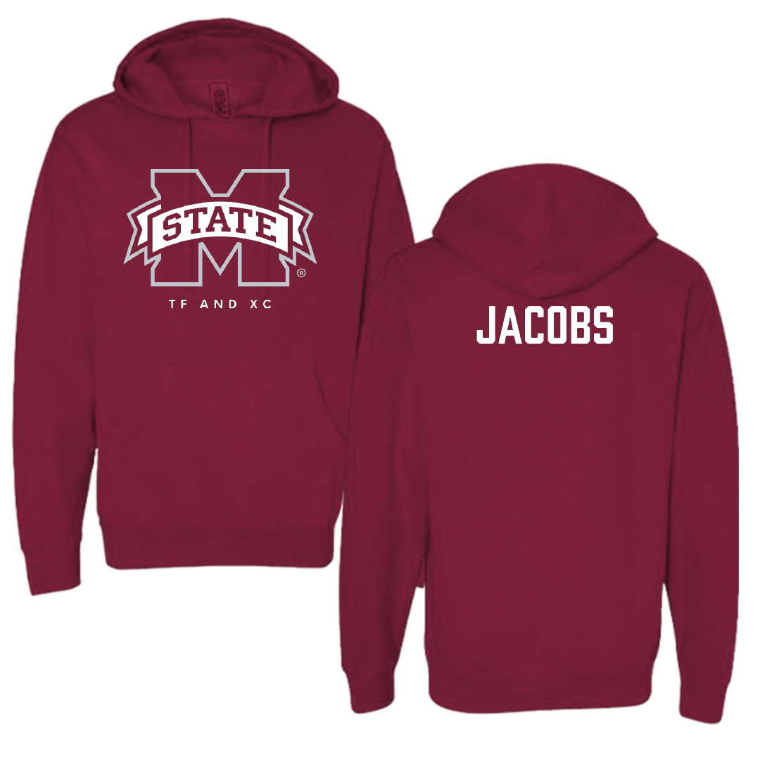 Mississippi State University TF and XC Maroon Hoodie - Cyrus Jacobs