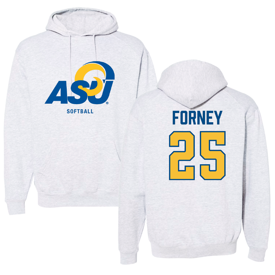 Angelo State University Softball Gray Hoodie - #25 Kylie Forney