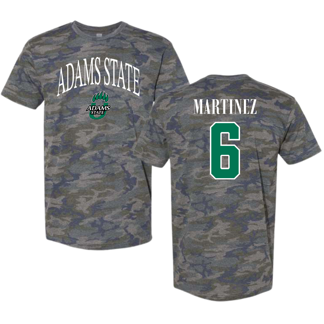 Adams State University Baseball Vintage Camo Tee - #6 Gunner Martinez