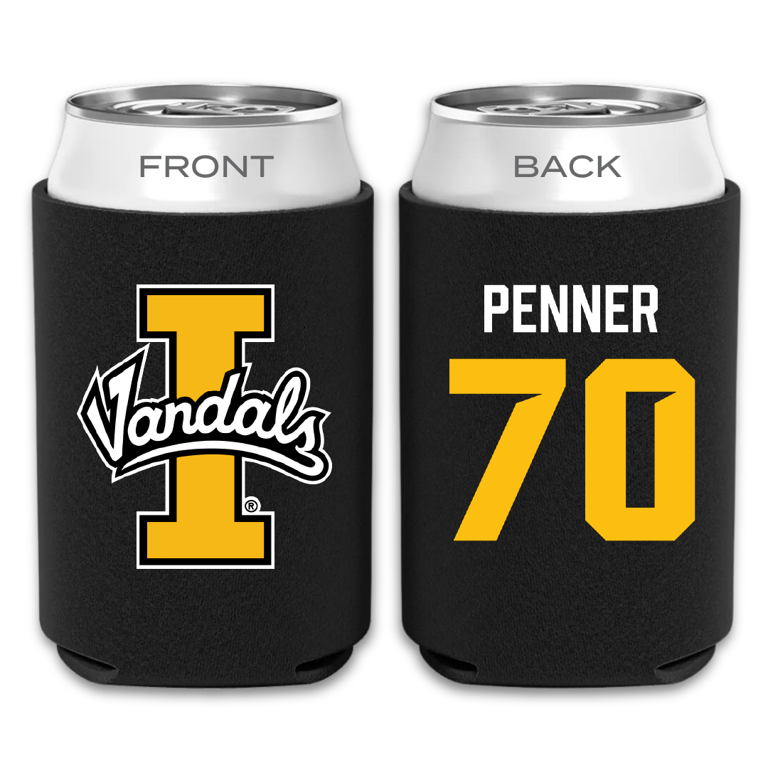University of Idaho Football Black Can Cooler - #70 Zach Penner