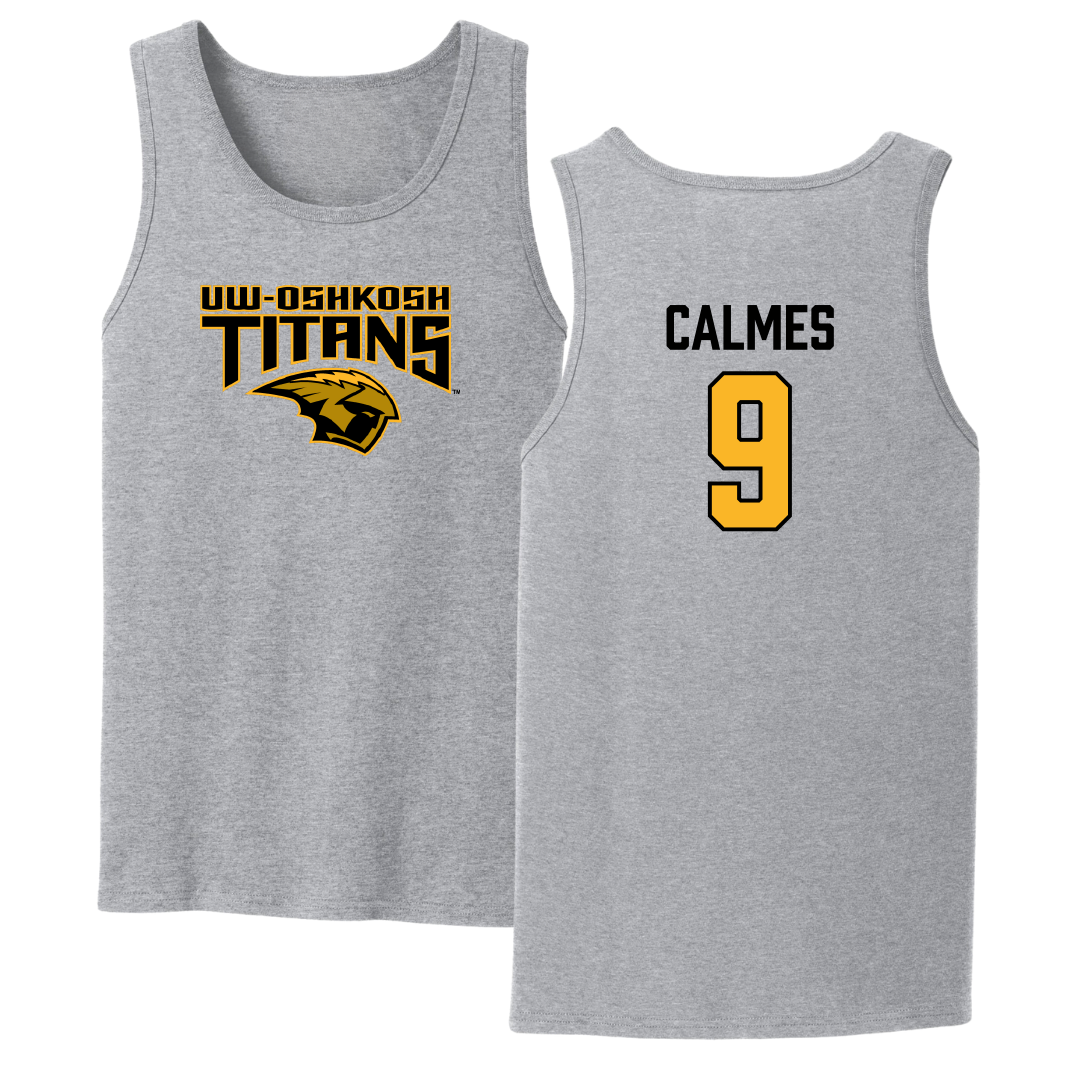 University of Wisconsin-Oshkosh Softball Sport Gray Tank Top - #9 Skyler Calmes