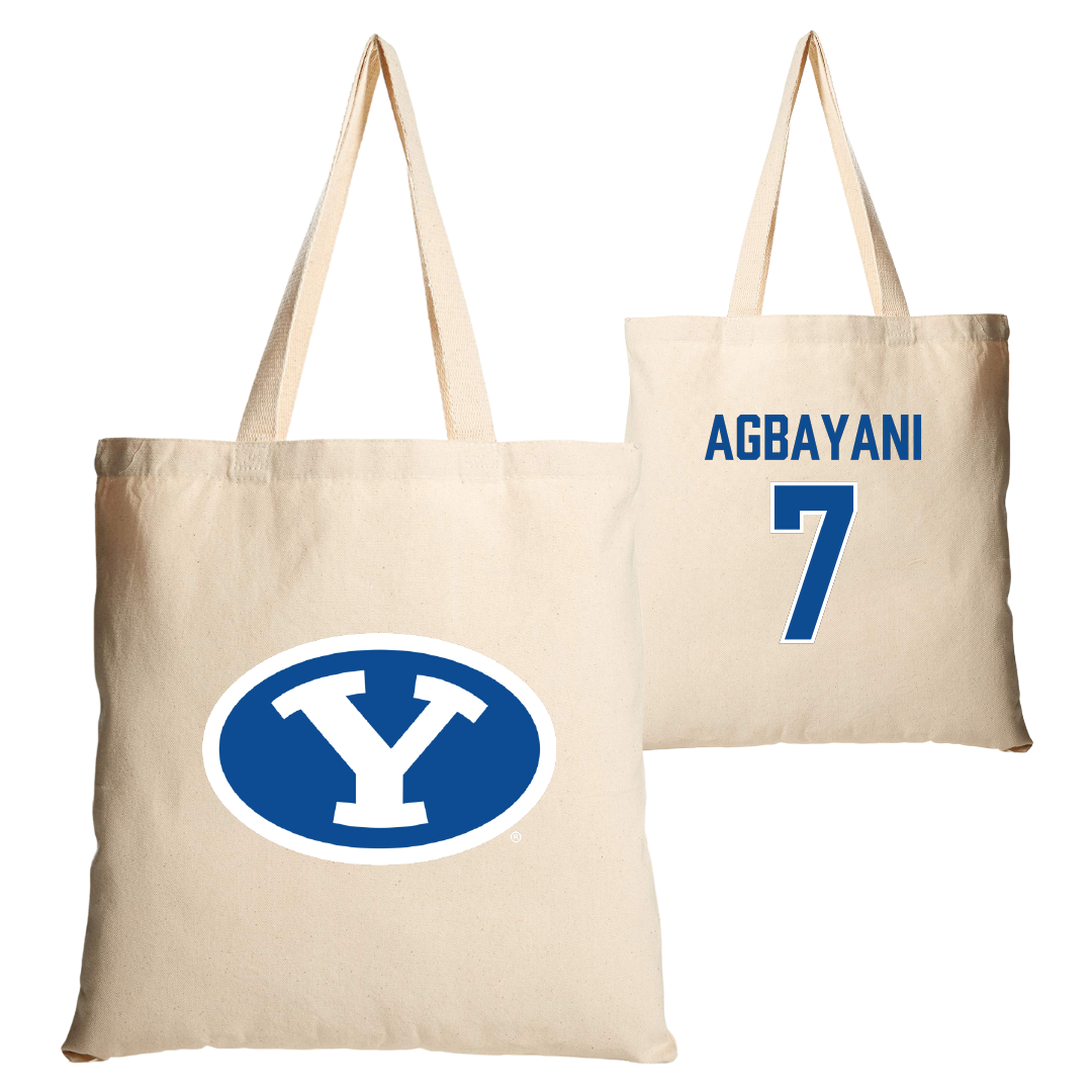 Brigham Young University Softball Tan Canvas Tote Bag - #7 Aleia Agbayani