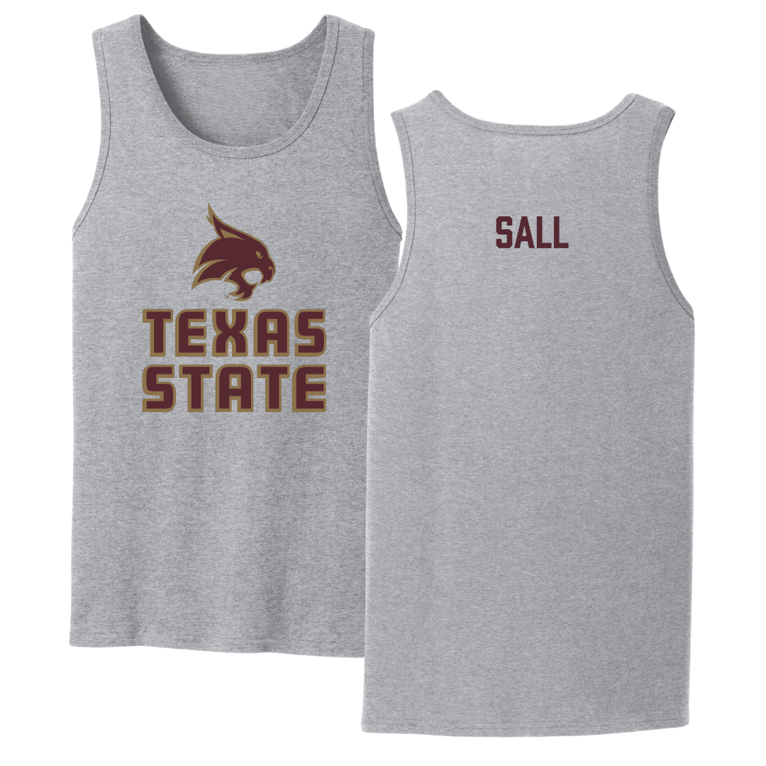 Texas State University TF and XC Sport Gray Tank Top - Lamine Sall