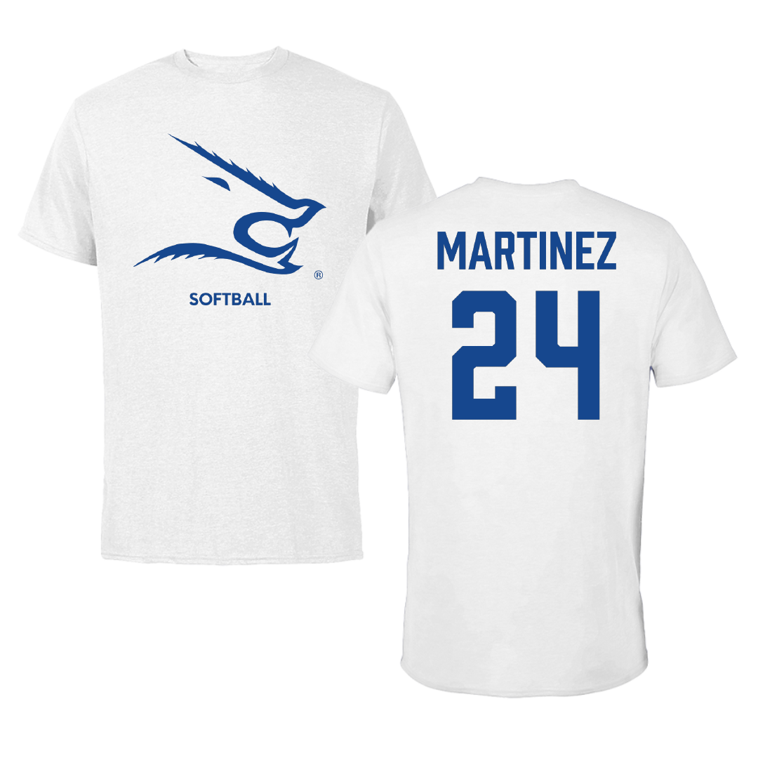 Texas A&M University-Kingsville Softball White Tee - #24 Andrea Martinez