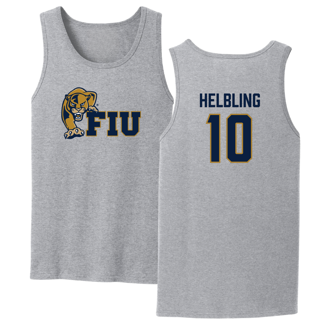 Florida International University Softball Sport Gray Tank Top - #10 Grace Helbling