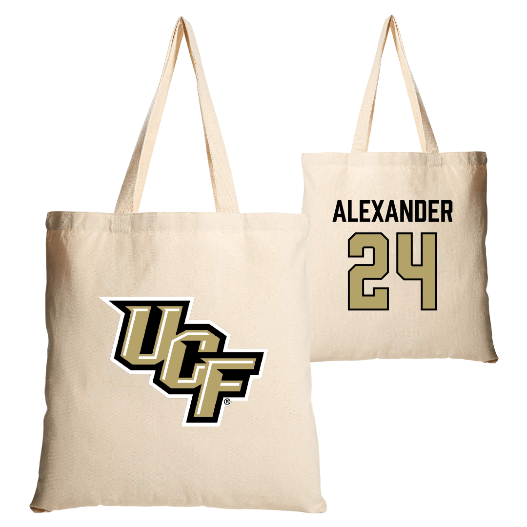 University of Central Florida Football Tan Canvas Tote Bag - #24 Xe'ree Alexander