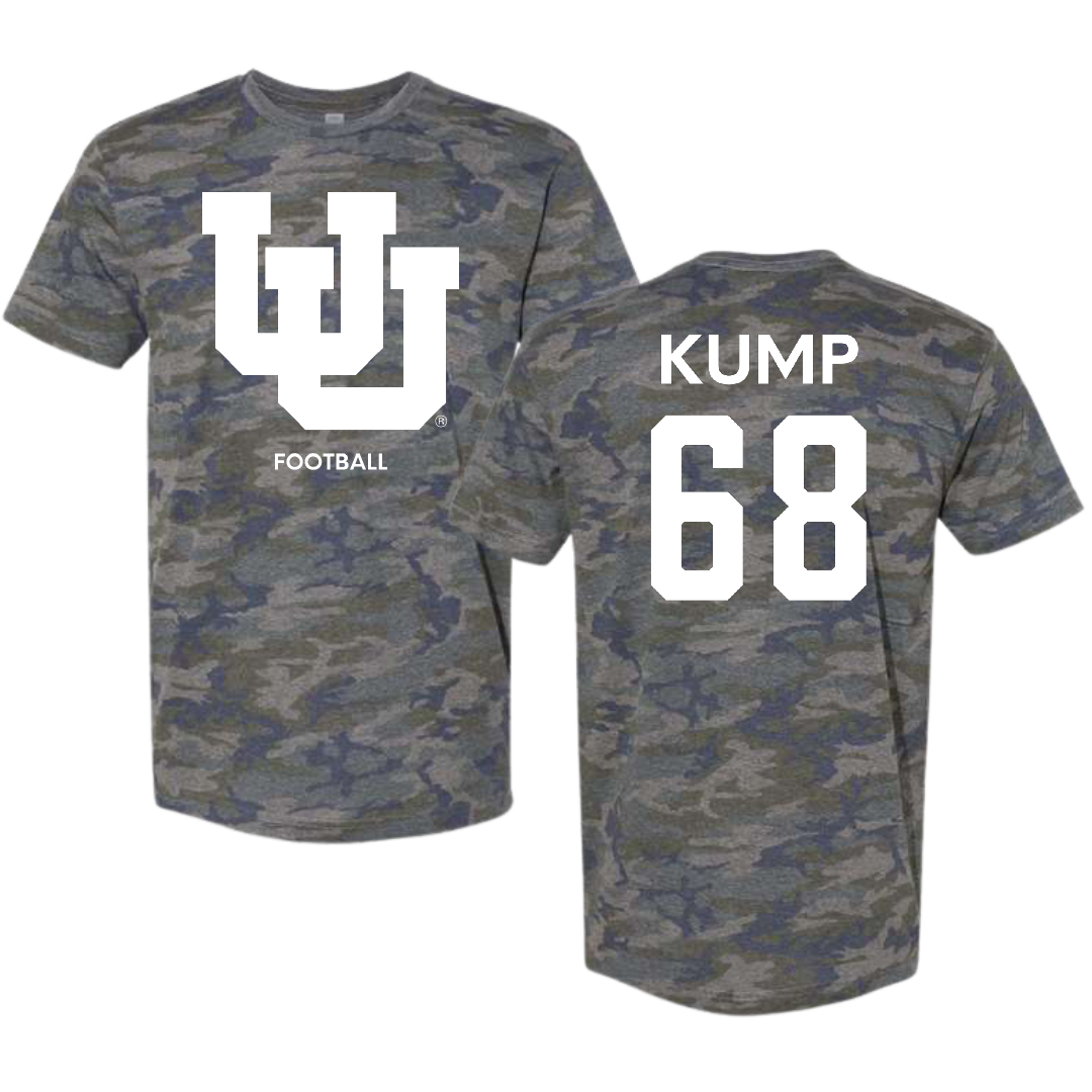 University of Utah Football Vintage Camo Tee - #68 Jaren Kump