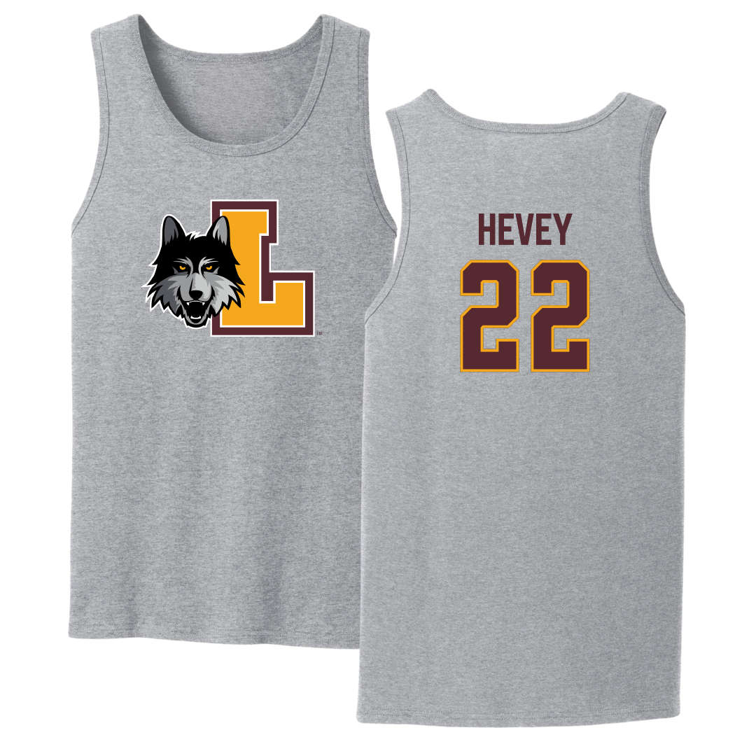 Loyola University-Chicago Soccer Sport Gray Tank Top - #22 Zoe Hevey
