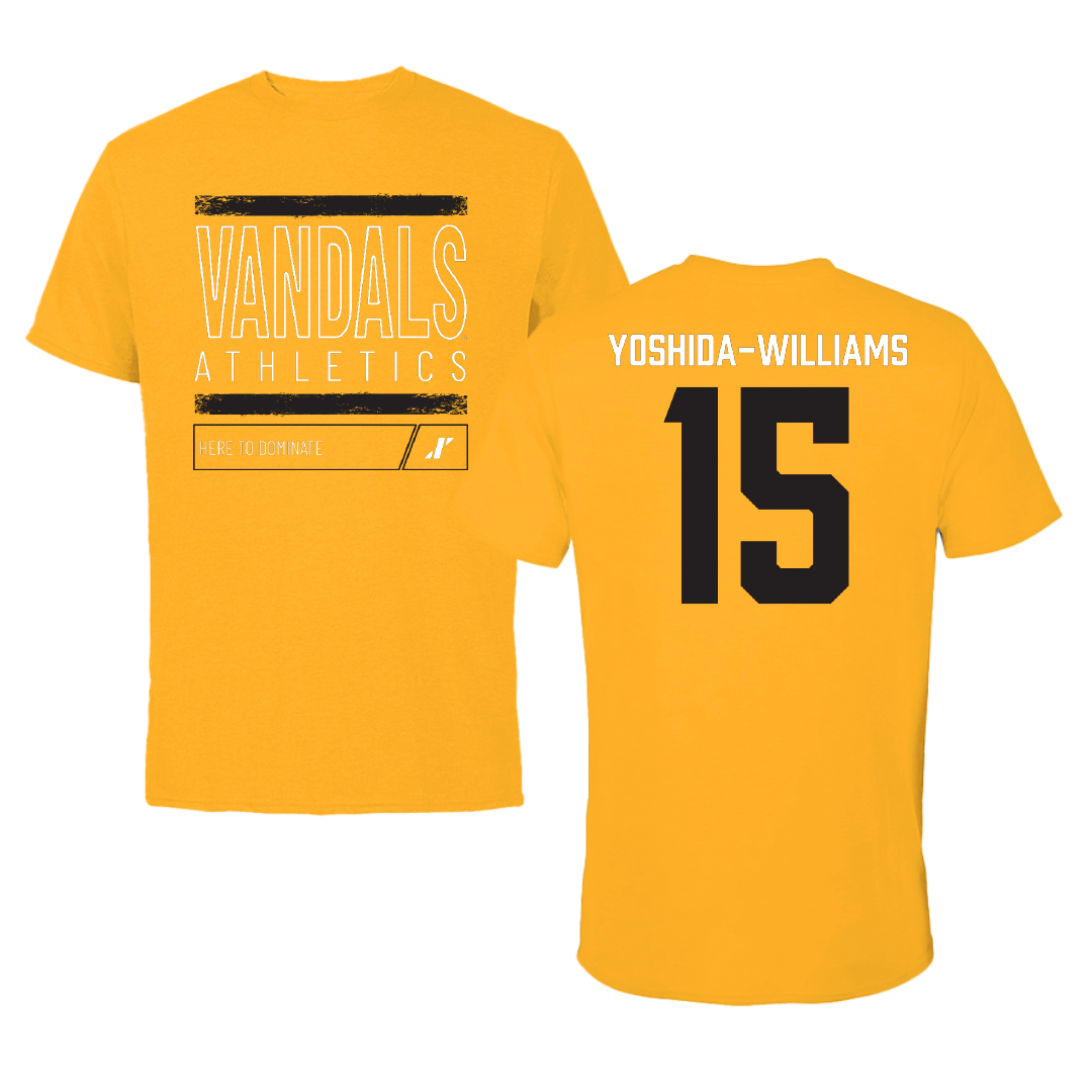 University of Idaho Soccer Gold Dominate Tee - #15 Karli Yoshida-Williams