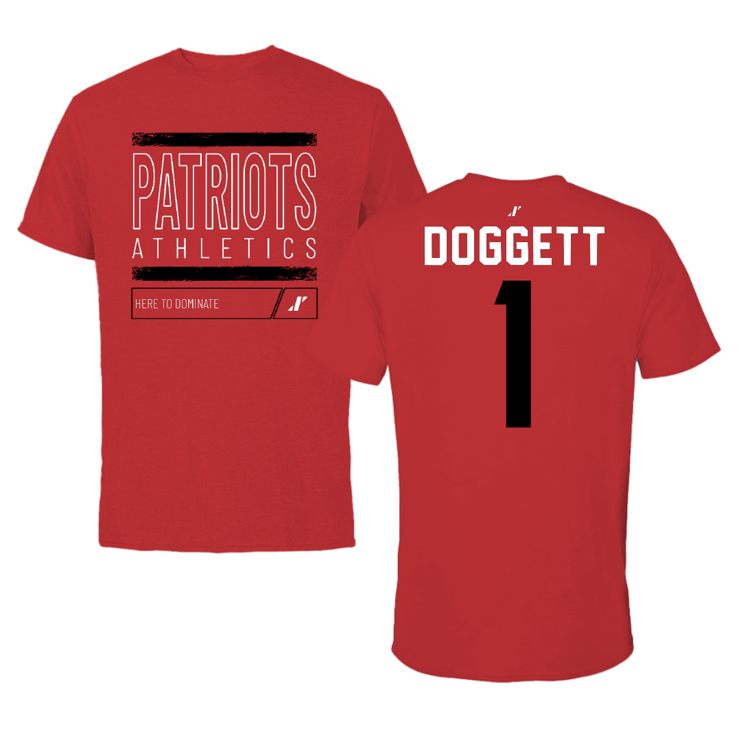 Dallas Baptist University Volleyball Red Dominate Performance Tee - #1 Daylee Doggett