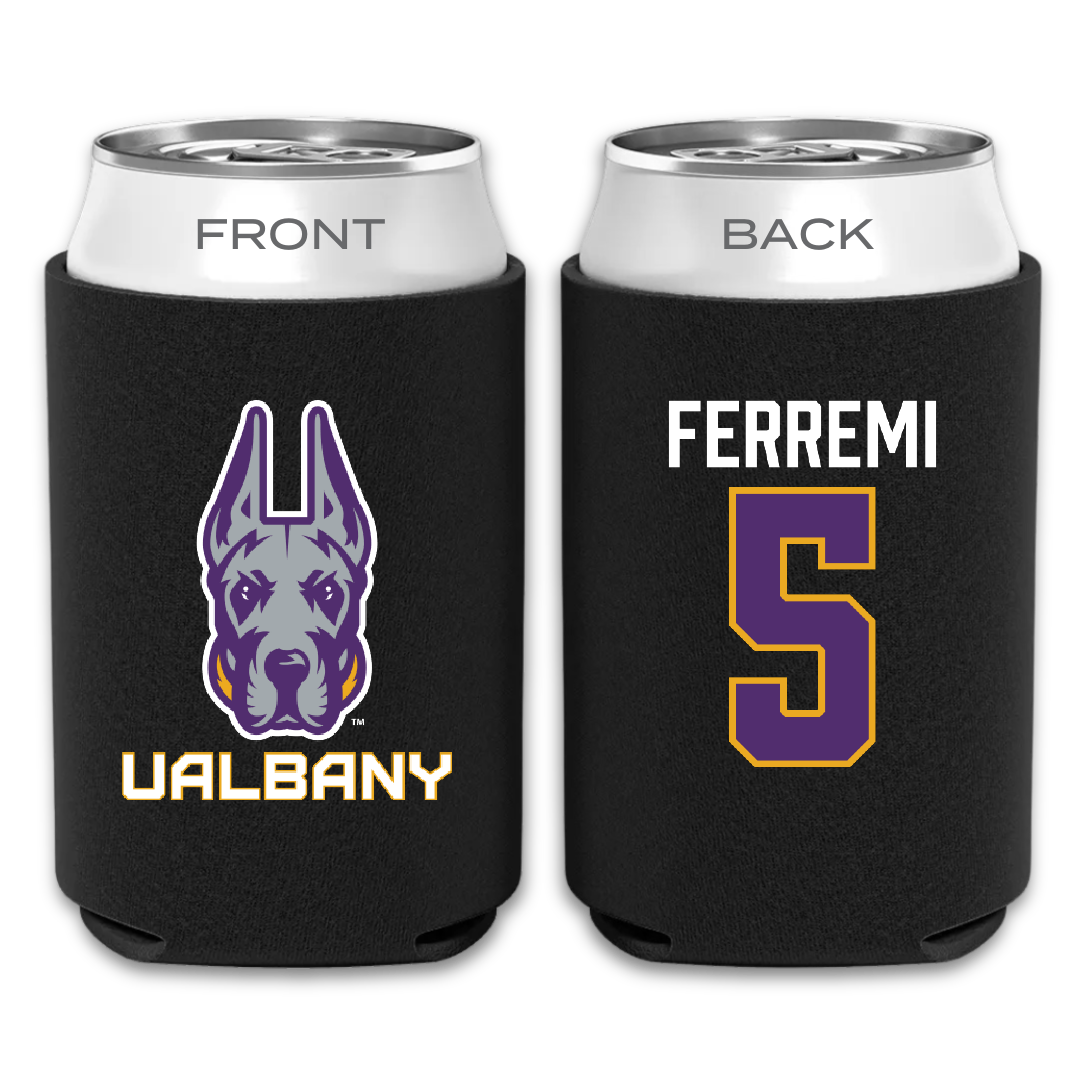 University at Albany Baseball Black Can Cooler - #5 Ryan Ferremi