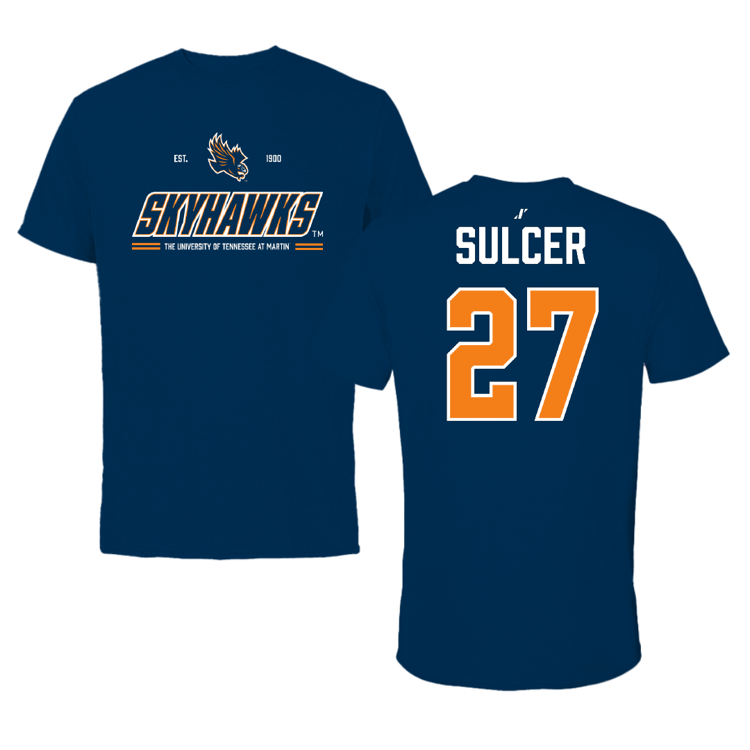 University of Tennessee at Martin Volleyball Navy General Performance Tee - #27 Dylan Sulcer