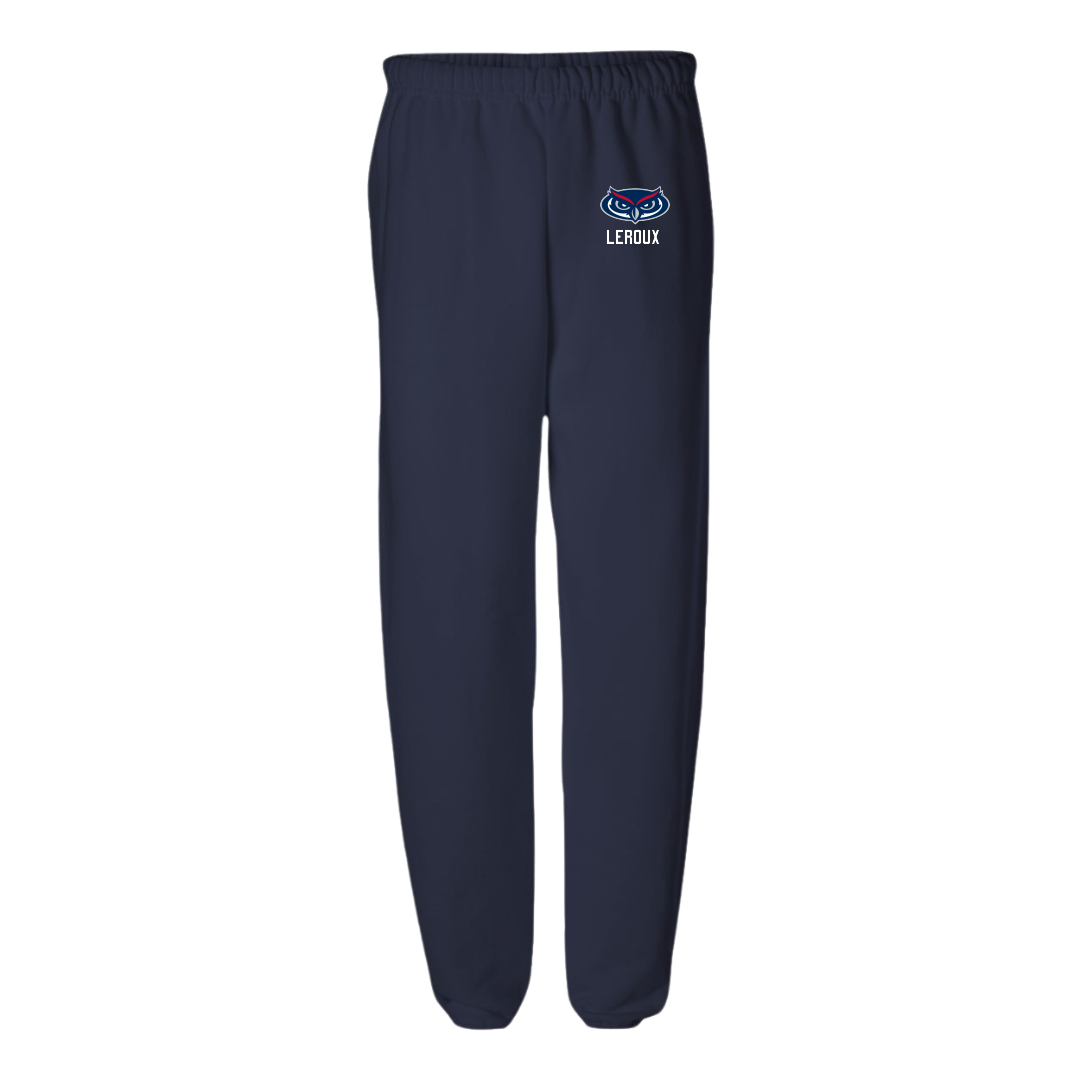 Florida Atlantic University Baseball Navy Sweatpants - #5 Brando Leroux
