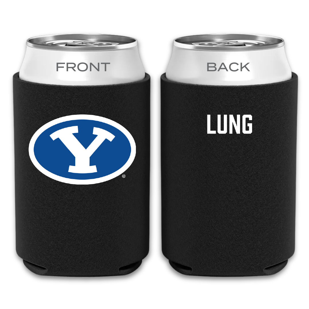 Brigham Young University Swimming & Diving Black Can Cooler - Mackenzie Lung