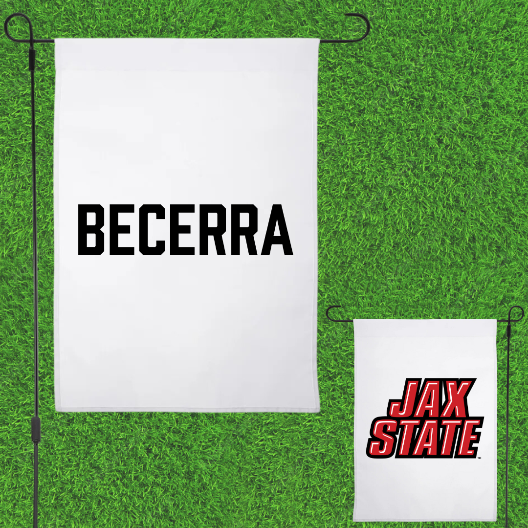 Jacksonville State University TF and XC White Garden Flag - Breanna Becerra