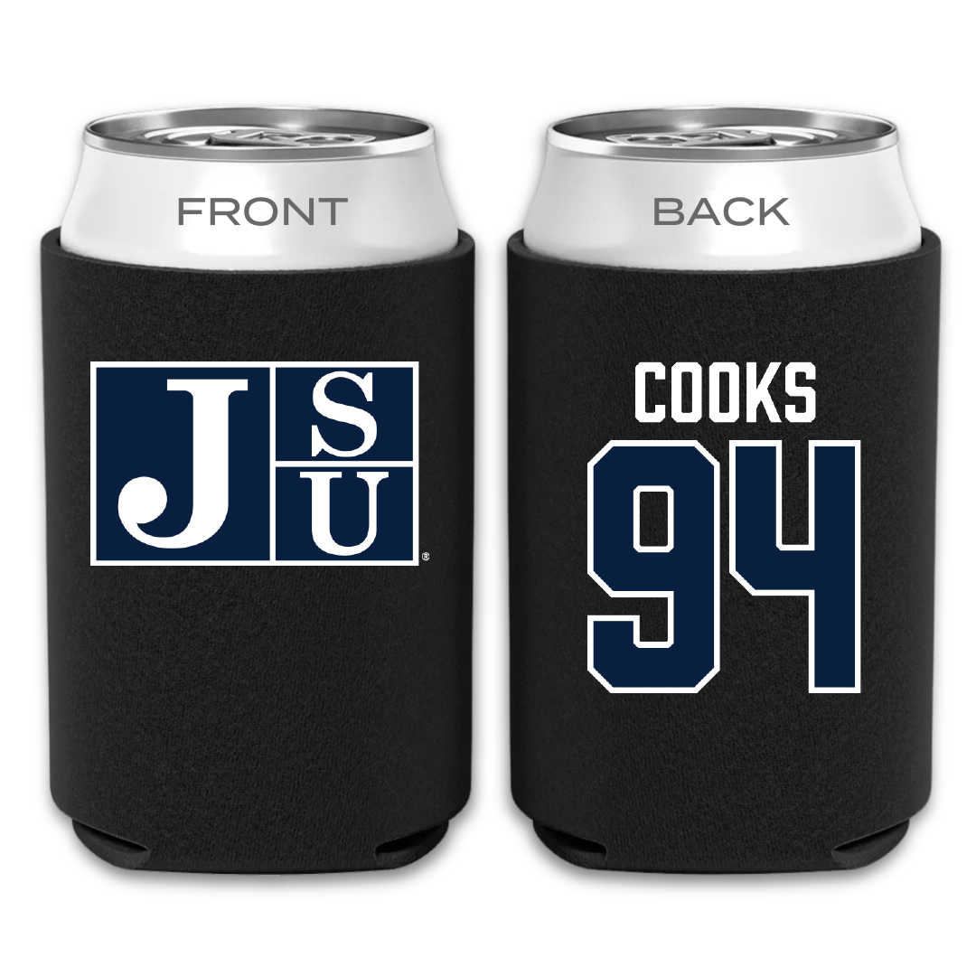 Jackson State University Football Black Can Cooler - #94 Stanley Cooks