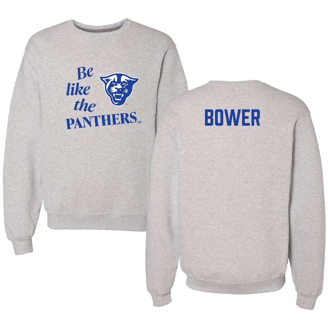 Georgia State University Softball Light Gray Be Like Us Crewneck - Briana Bower