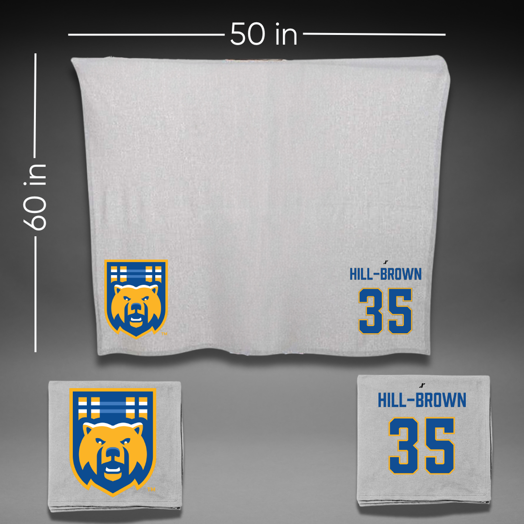 University of California-Riverside Basketball Gray Blanket - #35 Tiairra Hill-Brown