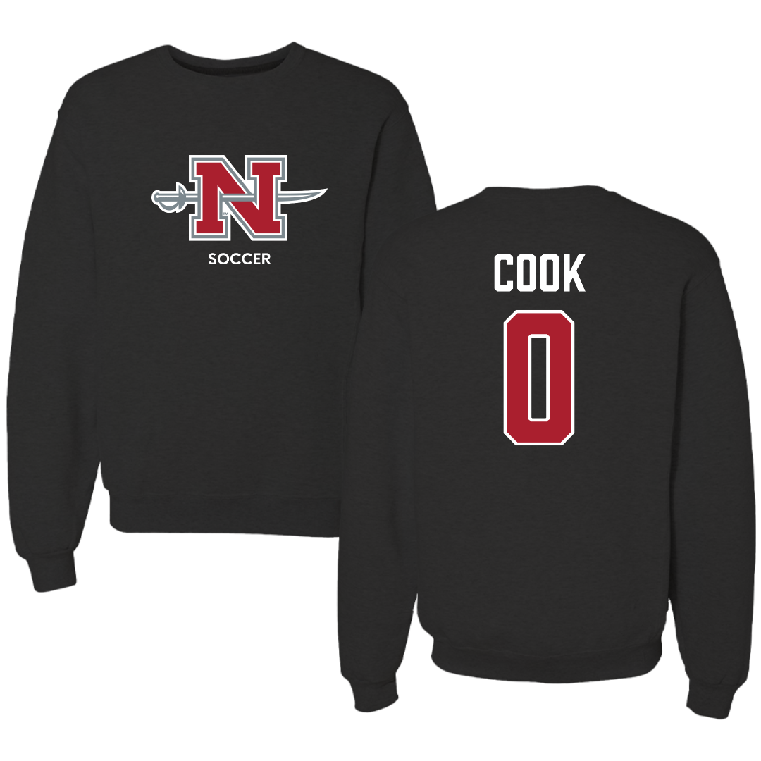Nicholls State University Soccer (W) Black Mascot Crewneck - #0 Megan Cook
