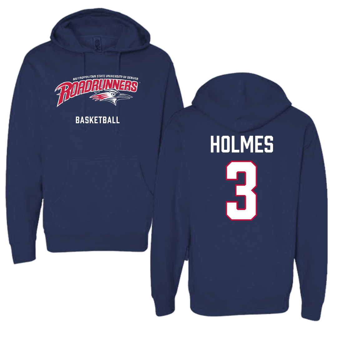Metropolitan State University of Denver Basketball Navy Hoodie - #3 Caden Holmes