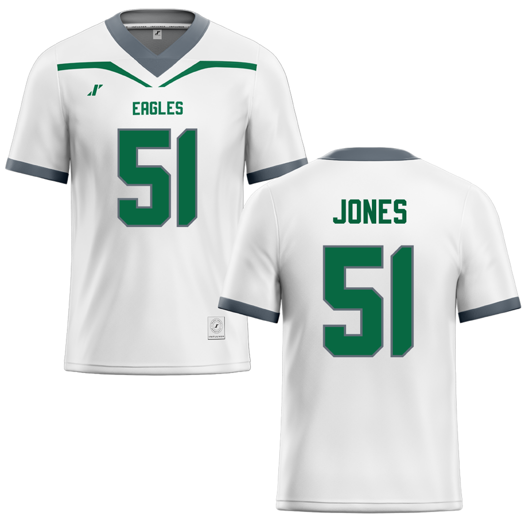 Central Methodist University White Football Jersey - #51 Amari Jones