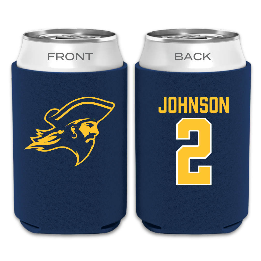 East Tennessee State University Basketball Navy Can Cooler - #2 Maki Johnson