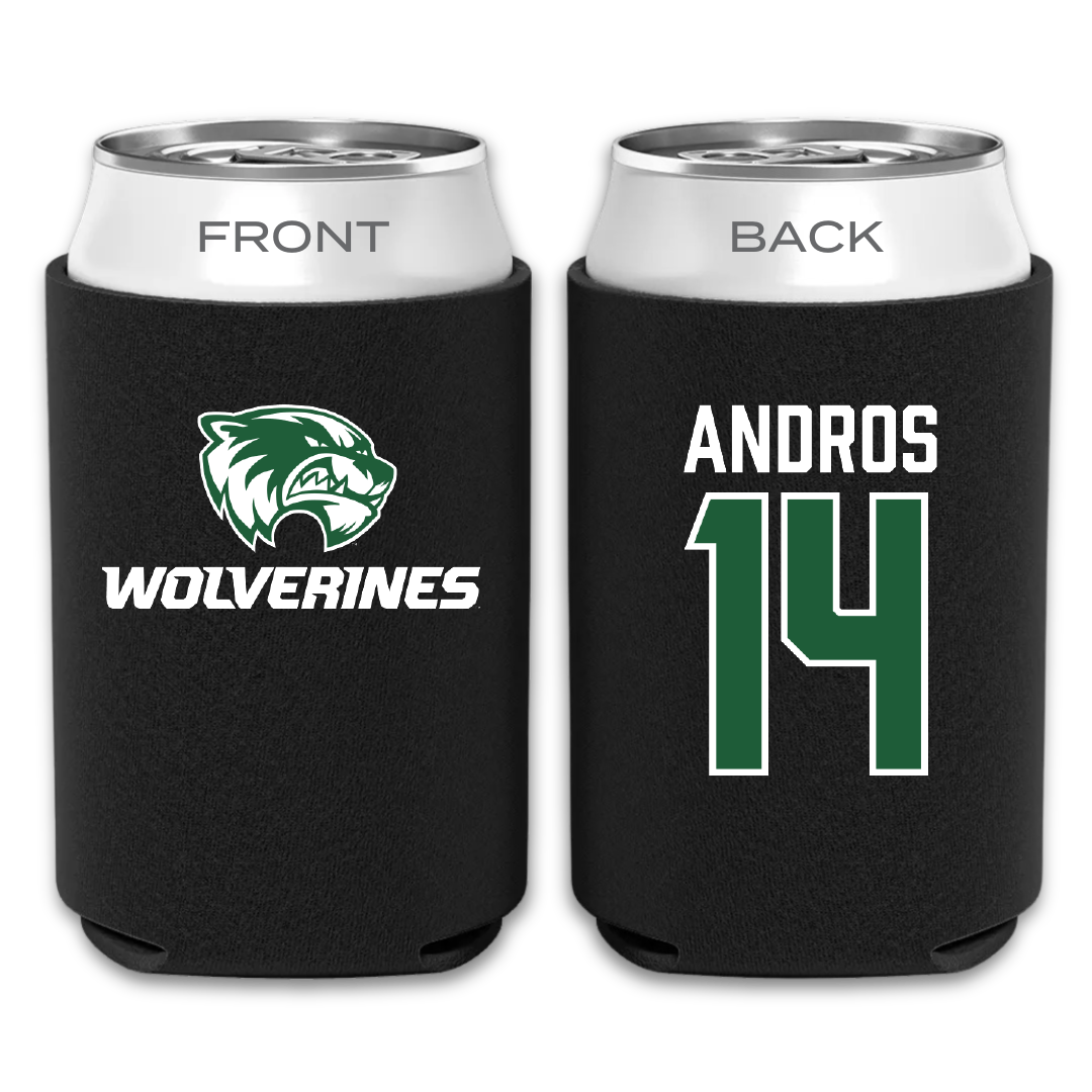 Utah Valley University Soccer Black Can Cooler - #14 Mark Andros