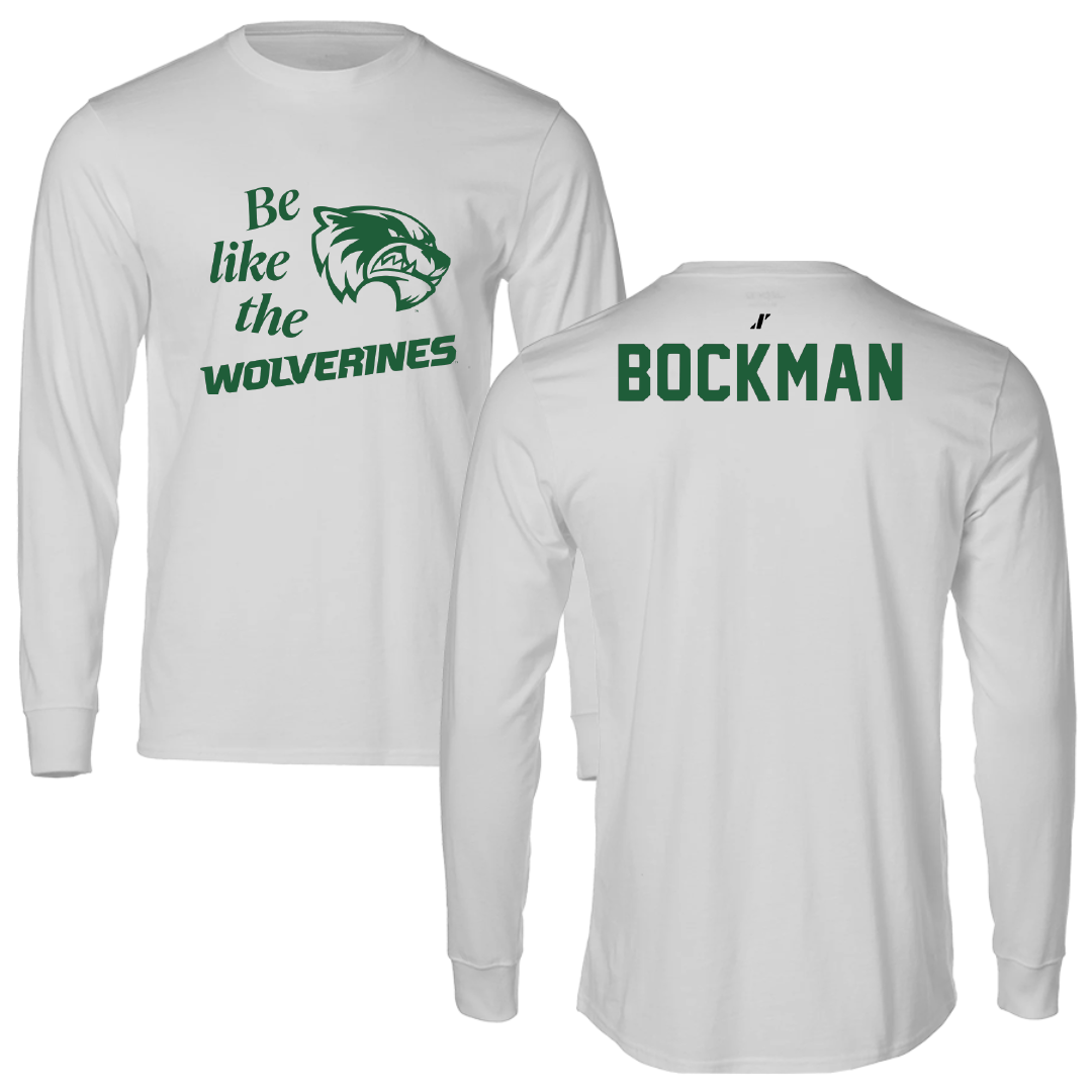 Iowa State University Wrestling Light Gray Be Like Us Performance Long Sleeve - Evan Bockman