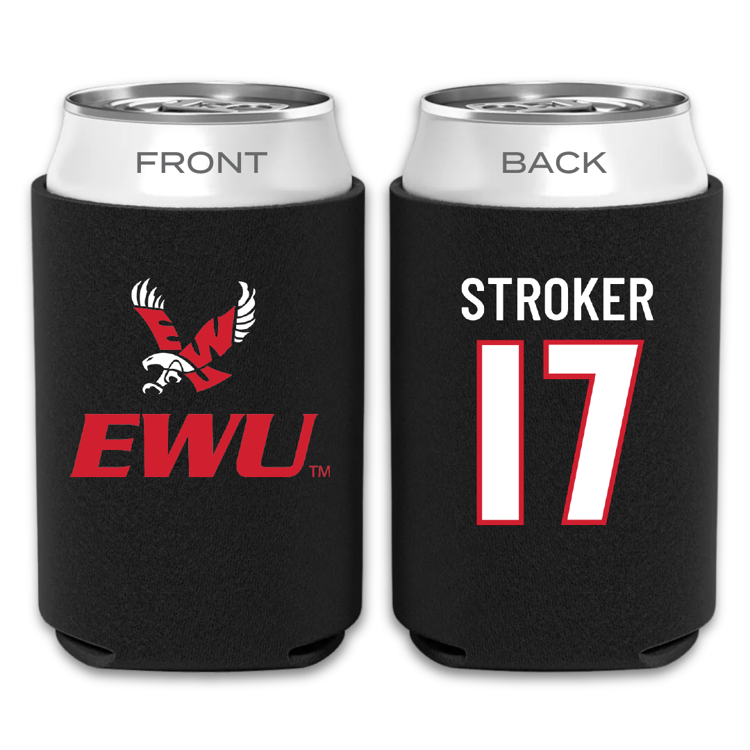 Eastern Washington University Soccer Black Can Cooler - #17 Kyla Stroker