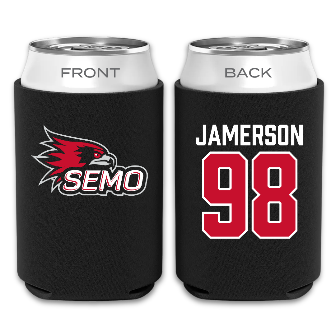 Southeast Missouri State University Football Black Can Cooler - #98 Michael Jamerson