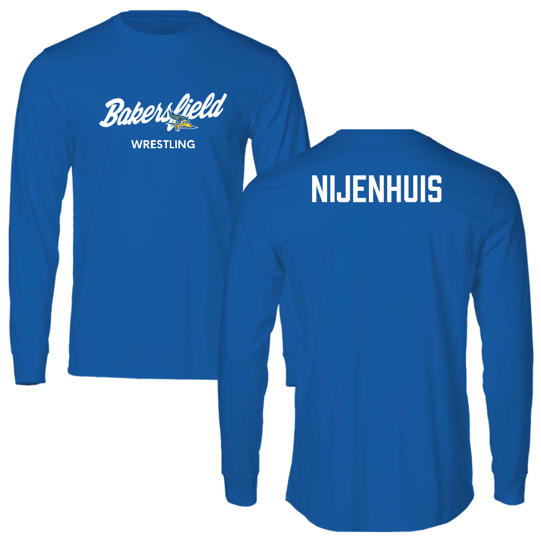 California State University-Bakersfield Wrestling (M) Blue Long Sleeve - Gerrit Nijenhuis