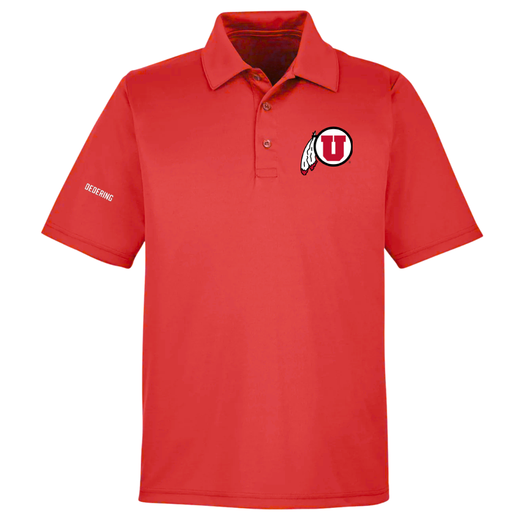 University of Utah Swimming & Diving Red Polo - Matthew Dedering
