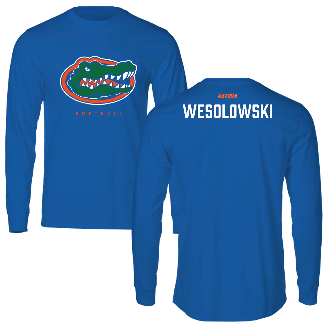 University of Florida Softball Blue Mascot Long Sleeve - Ella Wesolowski