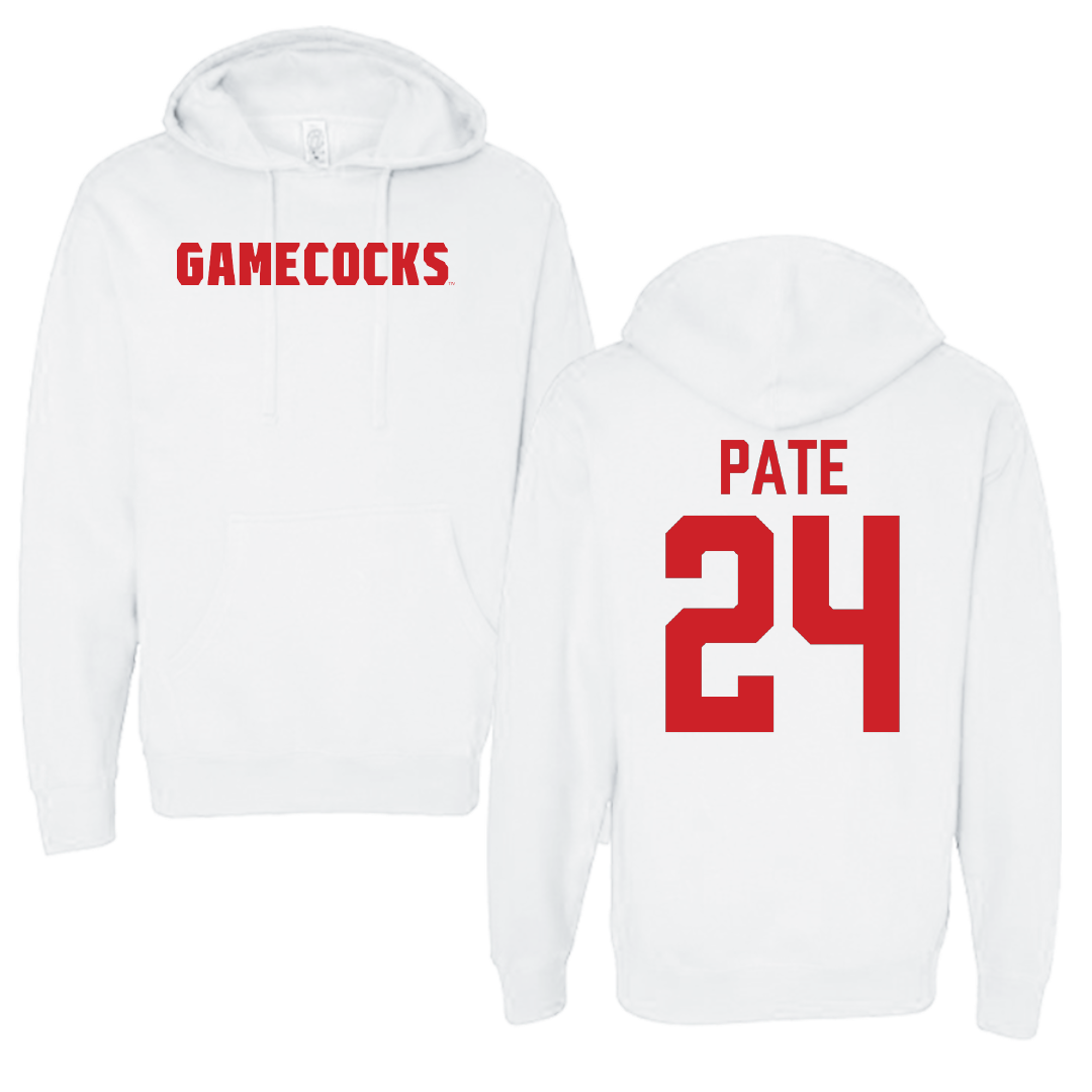 Jacksonville State University Softball White Hoodie - #24 Ella Pate