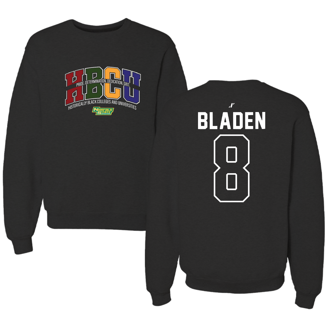 Norfolk State University Basketball Black HBCU Crewneck - #8 Tyrel Bladen