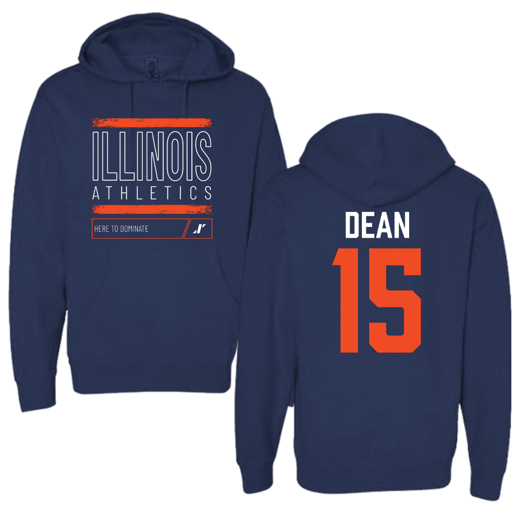 University of Illinois Volleyball Navy Dominate Hoodie - #15 Gabby Dean