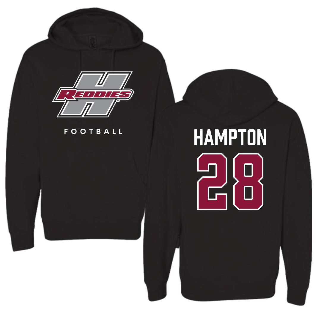 Henderson State University Football Black Hoodie - #28 Terrance Hampton