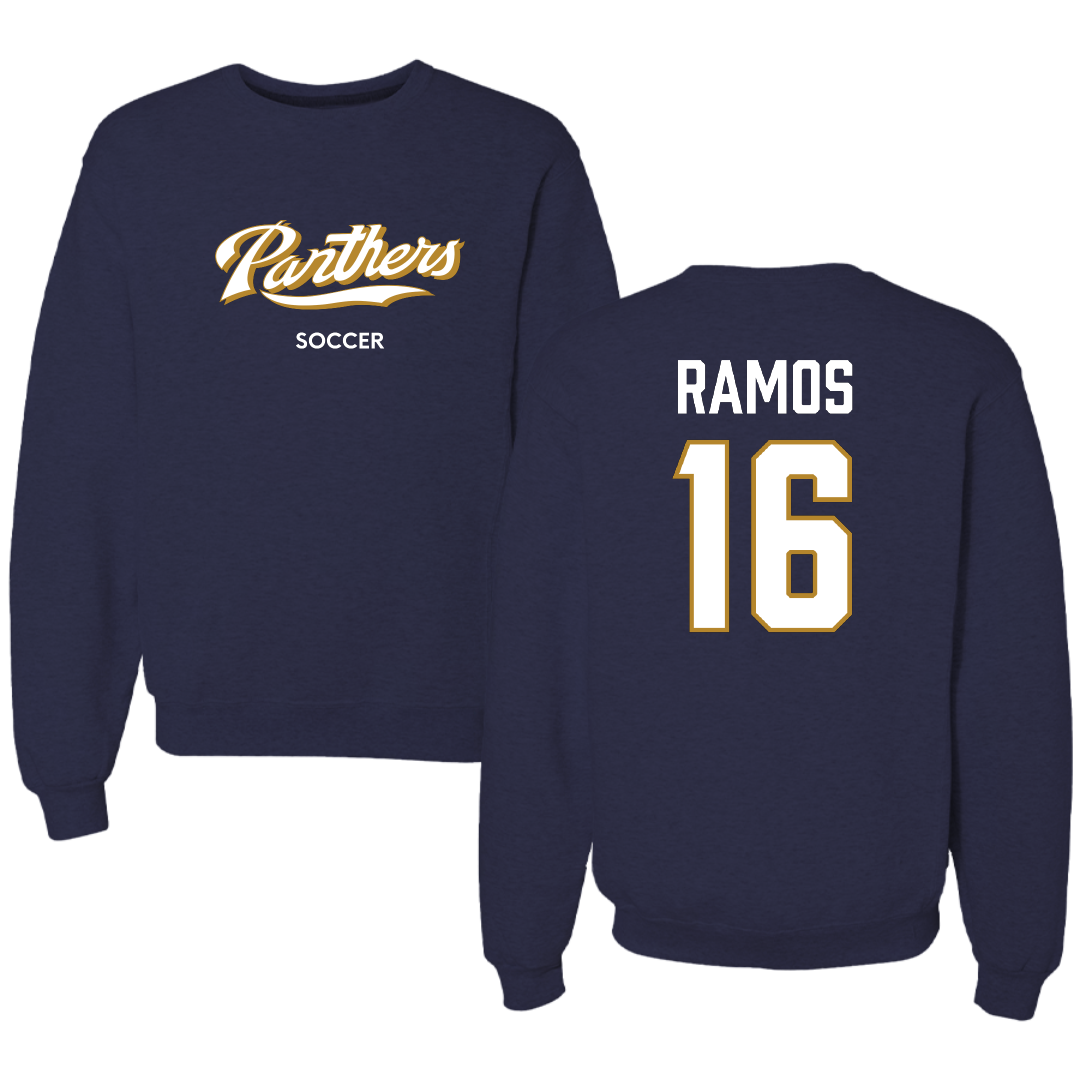 Florida International University Soccer (W) Navy Panthers Crewneck - #16 Sophia Ramos