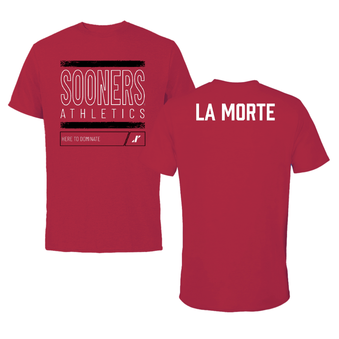 University of Oklahoma Wrestling Crimson Dominate Tee - Nick La Morte
