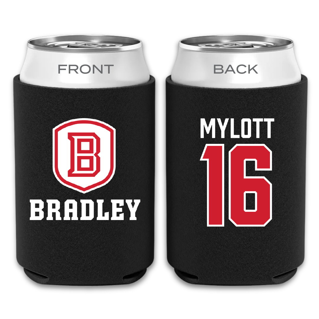 Bradley University Baseball Black Can Cooler - #16 Michael Mylott